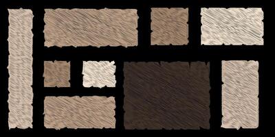 A set of different colored squares on a black background vector