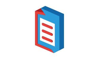 Document management system isometric icon design vector