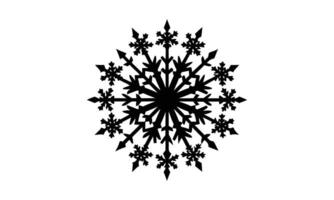 Elegant black snowflake winter design element vector