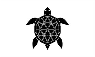 Geometric black turtle shell design illustration vector