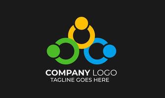 Collaborative Teamwork Logo Design Representing Unity and Partnership vector