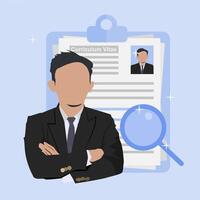How to write a resume for a job interview vector