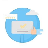 How to get a good review on your website vector