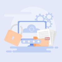 How to protect your data with a password manager vector