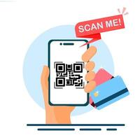 How to scan a qr code on your phone vector