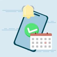 How to schedule a meeting on your phone vector