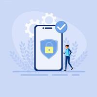 How to protect your data on your smartphone vector