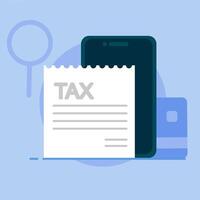 How to pay taxes with your smartphone vector