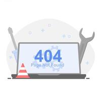 Illustration of 404 Redirect, Website page redirection, or maintenance. Server repair. 404 error concept. vector