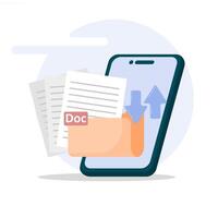 How to create a pdf file on your phone vector