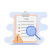 Risk management checklist vector