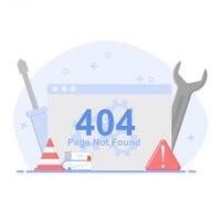Illustration of a 404 website redirect or fix page. Server fix. 404 error concept. vector