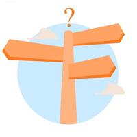 A signpost with three arrows pointing in different directions vector