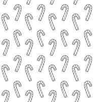 Seamless pattern of hand drawn sketch doodle Christmas candy isolated on white background vector