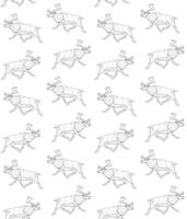 Seamless pattern of hand drawn doodle sketch reindeer isolated on white background vector