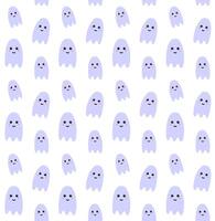 Seamless pattern of hand drawn doodle sketch ghost on background vector