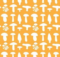 Seamless pattern of hand drawn doodle sketch mushrooms vector