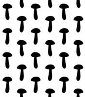 Seamless pattern of drawn doodle sketch Orange cup boletus isolated on white background vector
