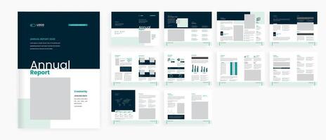 Annual report brochure design vector