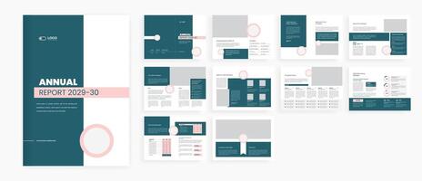 Creative Annual report brochure design template vector
