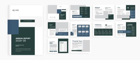 Annual report brochure design template vector