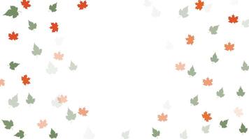 Minimal Autumn Sale Banner with Soft Falling Leaves on White Background, Perfect for Modern Designs vector