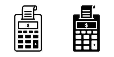 adding machine icon set. calculator sign. for mobile concept and web design on white background vector