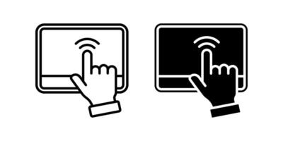 Touchpad icon set. for mobile concept and web design on white background vector