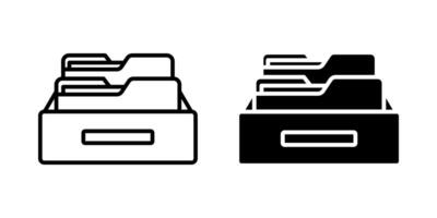 Archive icon set.for mobile concept and web design on white background vector