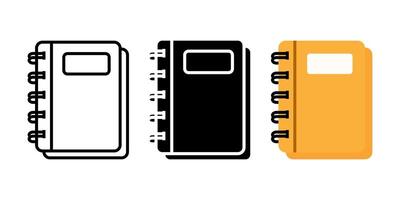 Book icon set. for mobile concept and web design on white background vector