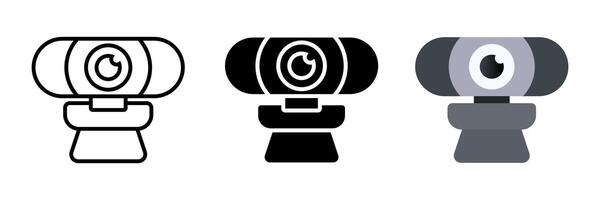 Webcam icon set. for mobile concept and web design on white background. illustration vector