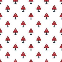 Repeated warning signs on a white background vector