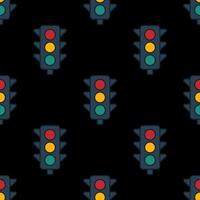 Traffic lights pattern on a dark background vector