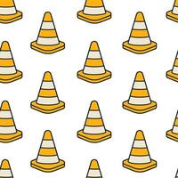 Colorful traffic cones arranged in a pattern vector
