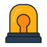 Emergency alert light glowing in dark setting vector