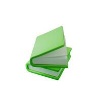 3d Dynamic green book isometric illustration. Ideal for education, reading, e-learning, and library concepts. Perfect for modern designs and creative projects. vector