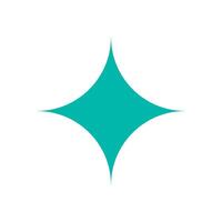 Bold geometric star shape. Abstract figure symbol with modern flair. A brutalist icon, flat and simple, perfect for contemporary projects, y2k themes, or as a striking graphic element. vector