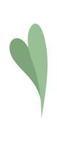 Flat symbol of a leaf presented in a cool, eco style. Minimalist representation of natures element. Simple, clean design plant icon. Ideal for environmental concepts and graphic applications. vector