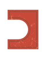 Bold abstract brutalist shape. A minimal figure with grunge texture acts as a modern icon. This symbol reflects y2k design, creating a contemporary graphic pattern for various uses. vector