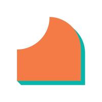 Brutalist abstract shape. Minimal geometric form with bold shadow element. Contemporary icon, modern flat design, perfect for y2k aesthetic, suitable for various creative projects. vector
