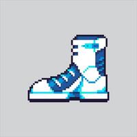 Pixel art illustration Futuristic Shoes. Pixelated futuristic boots. futuristic shoes boots Icon pixelated for the pixel art game and icon for website and game. old school retro. vector