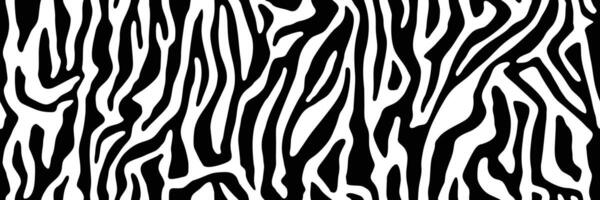 Zebra striped lines fur. Animal skin texture for printing, seamless wildlife pattern. Abstract curved lines ornament. Good for textile, fabric, fashion design vector