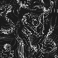 Chaotic abstract dot pattern, soap foam on the glass. grunge texture. Small bubbles rise up. Wet effect. Flow of flying particles. Digital monochrome background vector