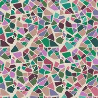 Terrazzo seamless pattern. Marble flooring with polished rock surface. Green violet and brown colored stones texture vector