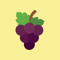 Fresh grape icon perfect for vineyard branding natural juice ads and farm product art vector