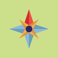 Bold compass icon for engineering visuals architecture projects and design tools vector