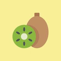 Simple kiwi icon for vegan branding nutrition content and green food projects vector