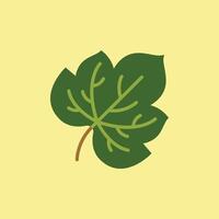 Grape leaf icon for wine branding nature themes organic logos and farm product design vector