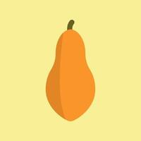 Fresh papaya icon for vitamin guides diet apps and tropical themed food projects vector