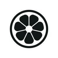 Sliced lemon icon for summer drink menus healthy snack ads and fruity visuals vector